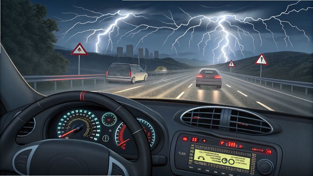 Driving in stormy weather