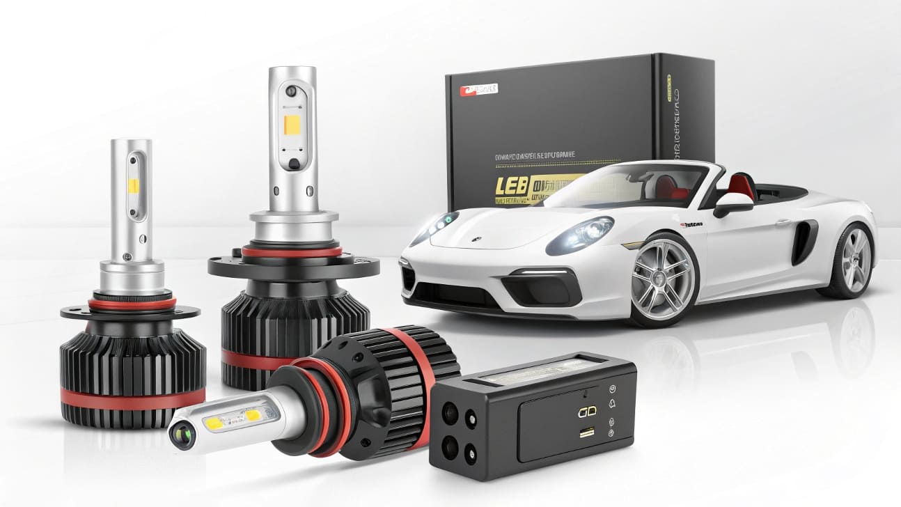 Car with LED legal lights